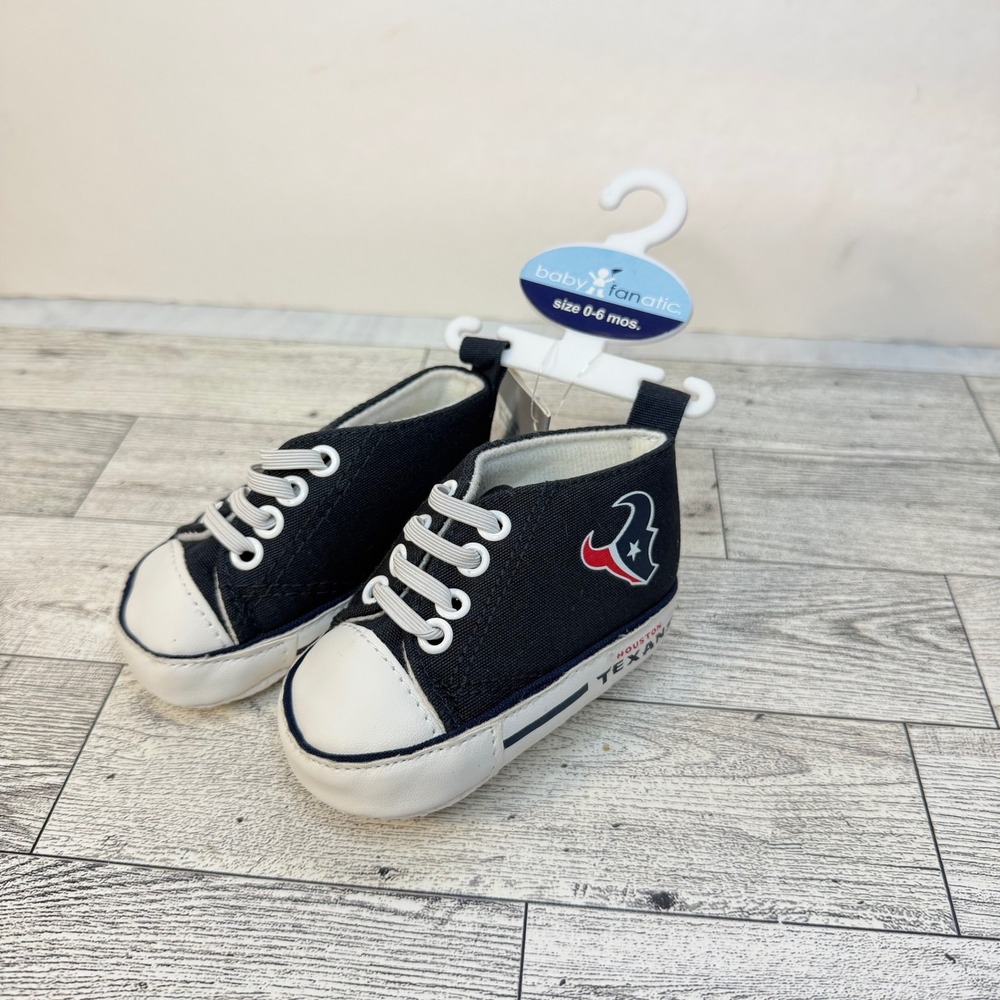 Baby Fanatic NFL Houston Texans Infant Pre-Walker Canvas Shoes Navy Blue 0-6M